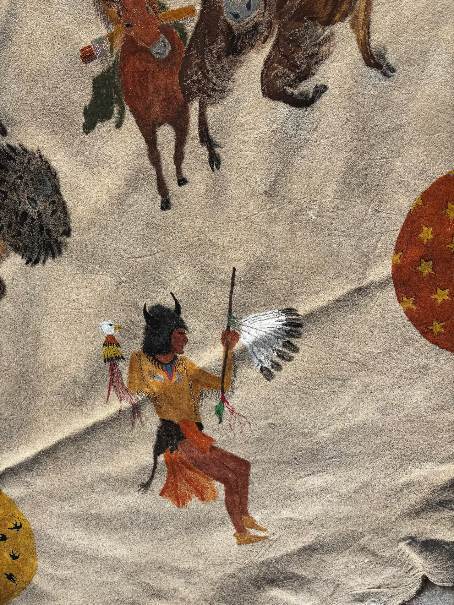 Charles Sinclair - May, 2025 - Hand Painted bison robe