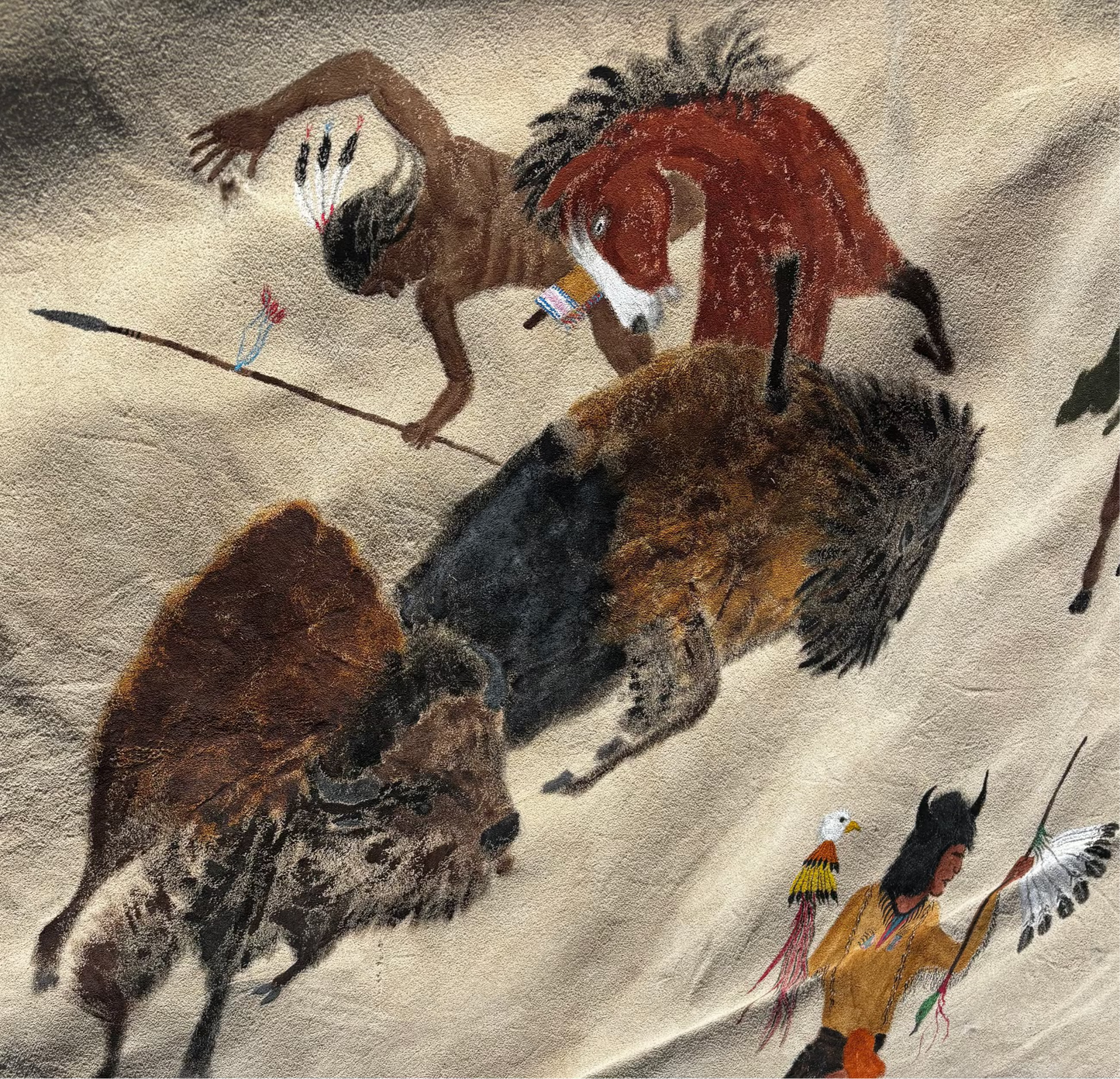 Charles Sinclair - May, 2025 - Hand Painted bison robe