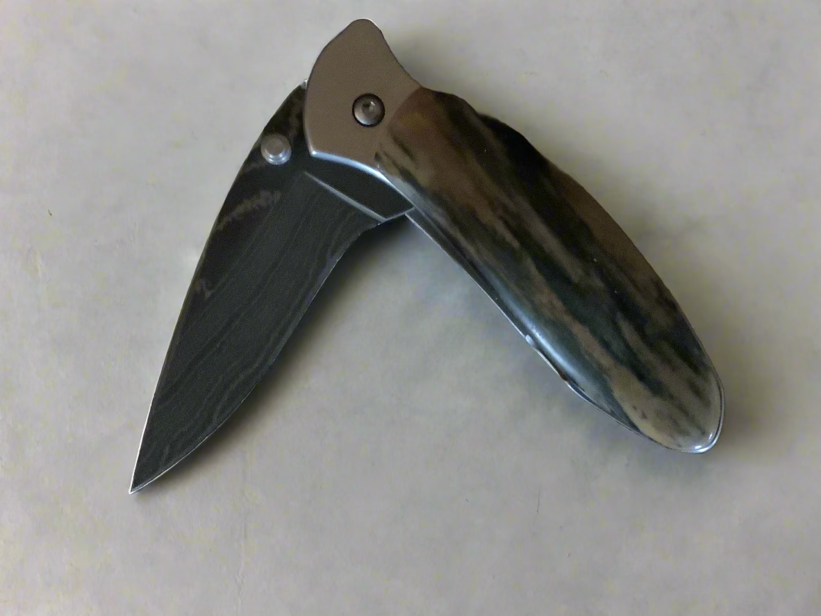 Ivory Jacks - Kershaw Chive Damascus, mammoth ivory