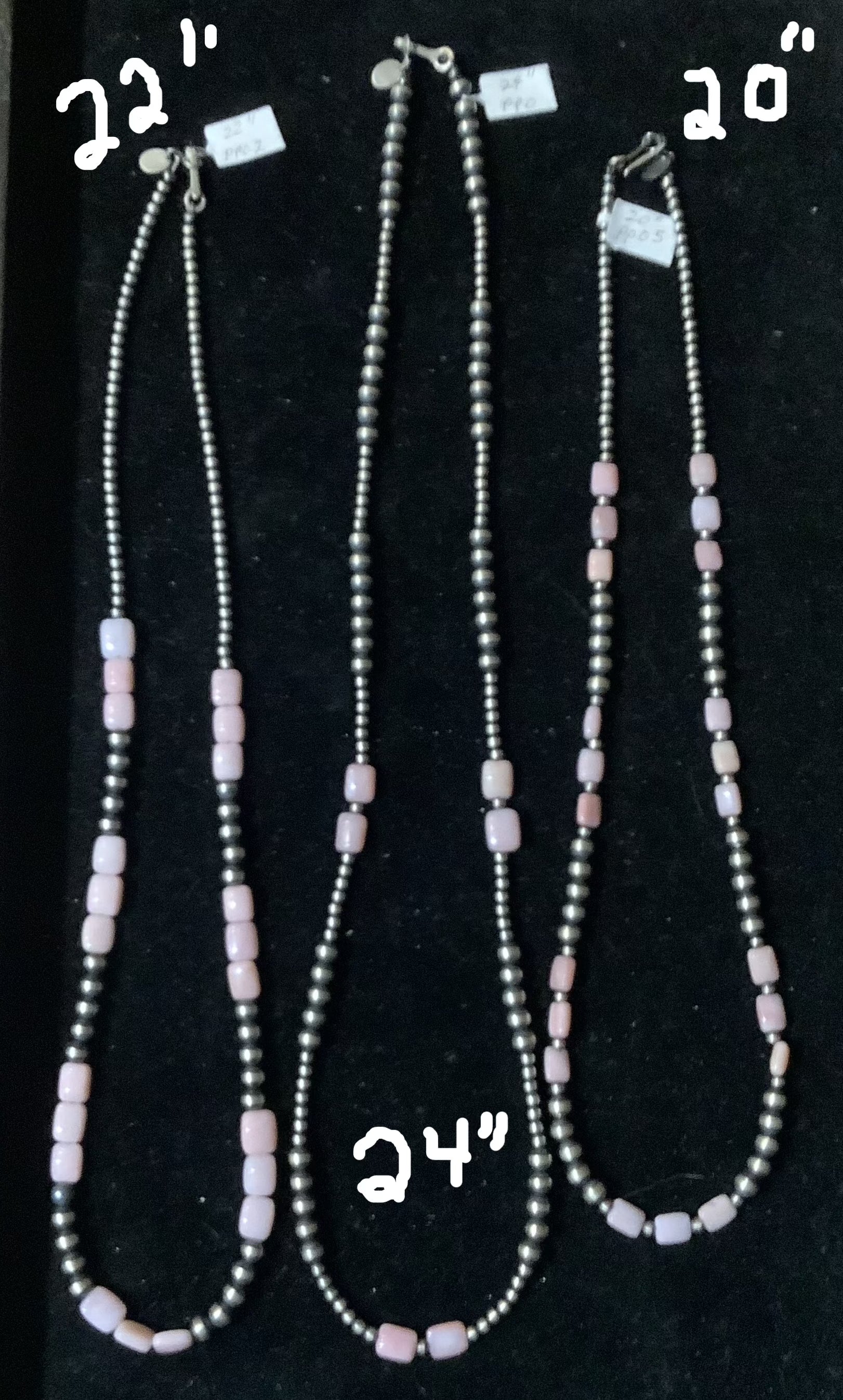 Navajo Pearl and Peruvian Opal Necklaces