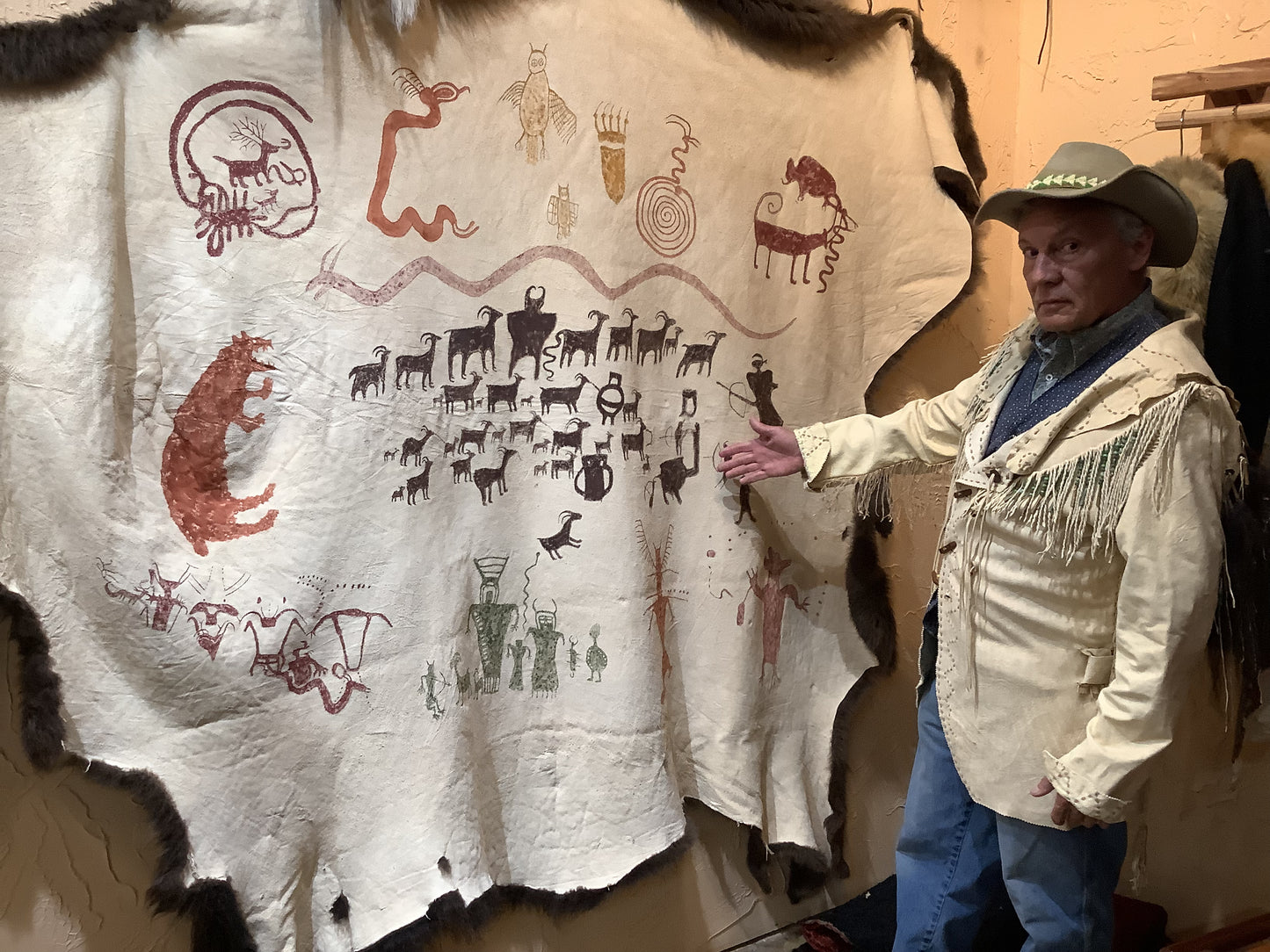 Hand Painted Bison Robe - Charles Sinclair