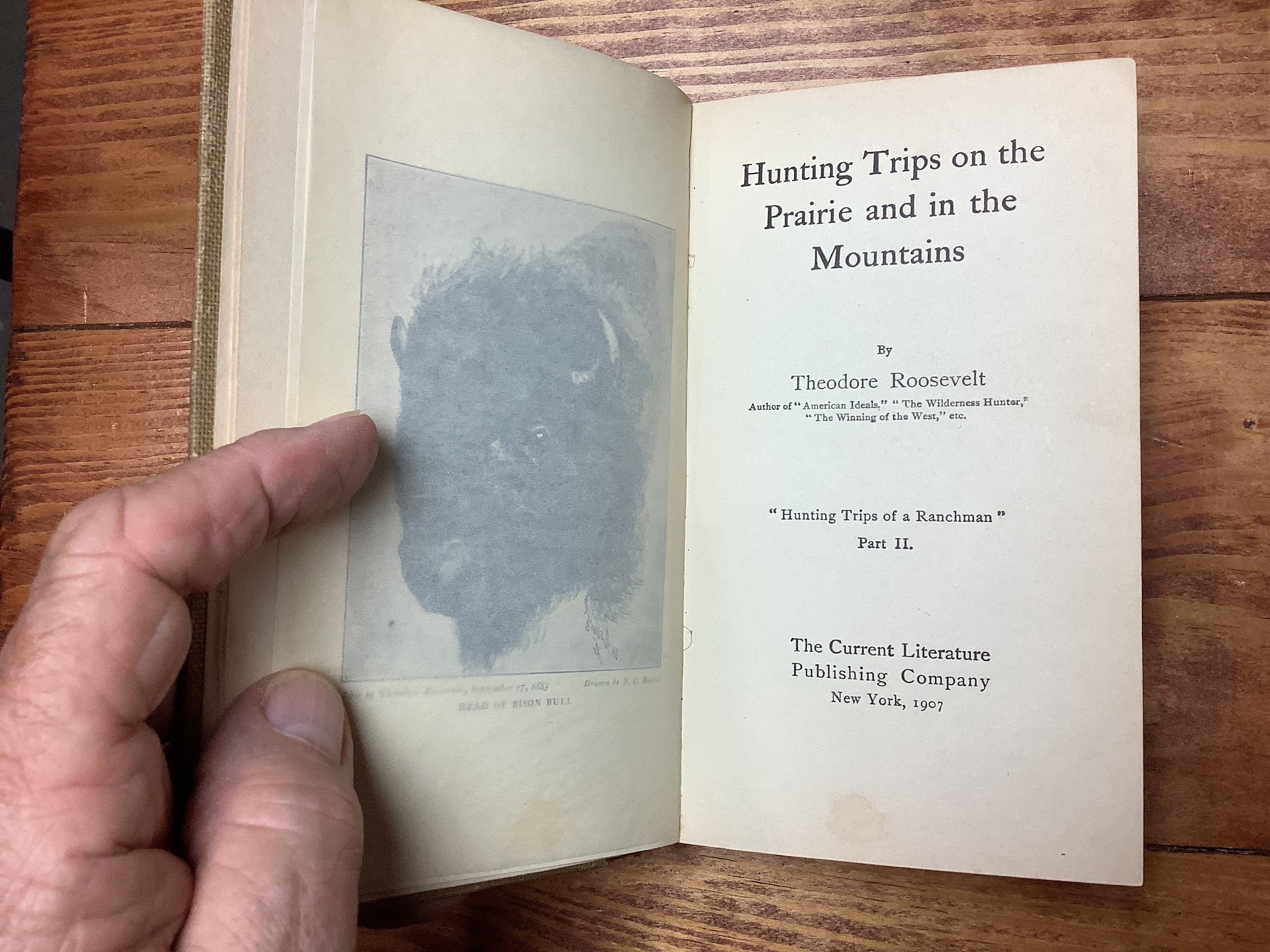 BOOKS - "Hunting Trips on the Prairie"  by Theodore Roosevelt