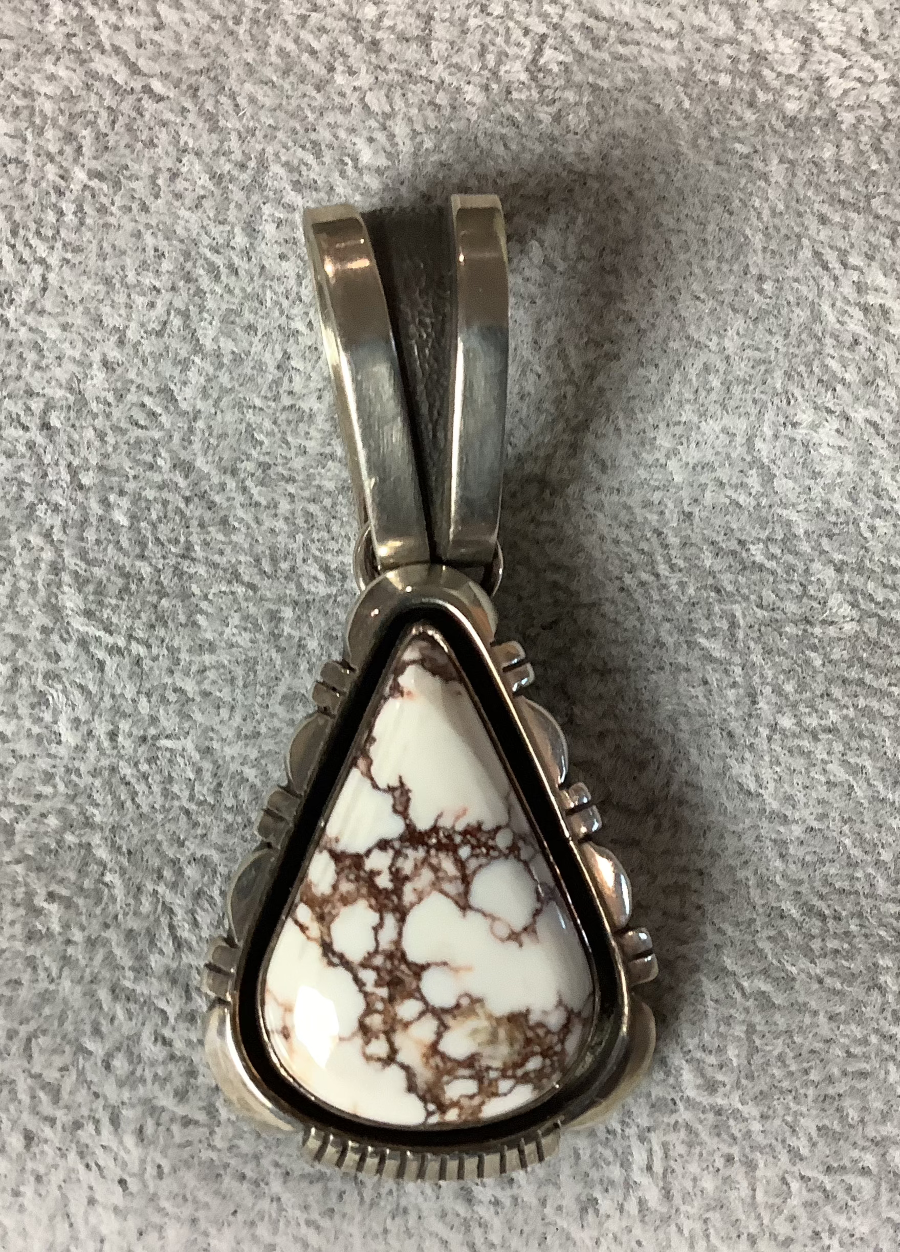 Silver Pearl Ranch - Exceptional "Wild Horse" Pendant - heavy sterling silver backing and bale