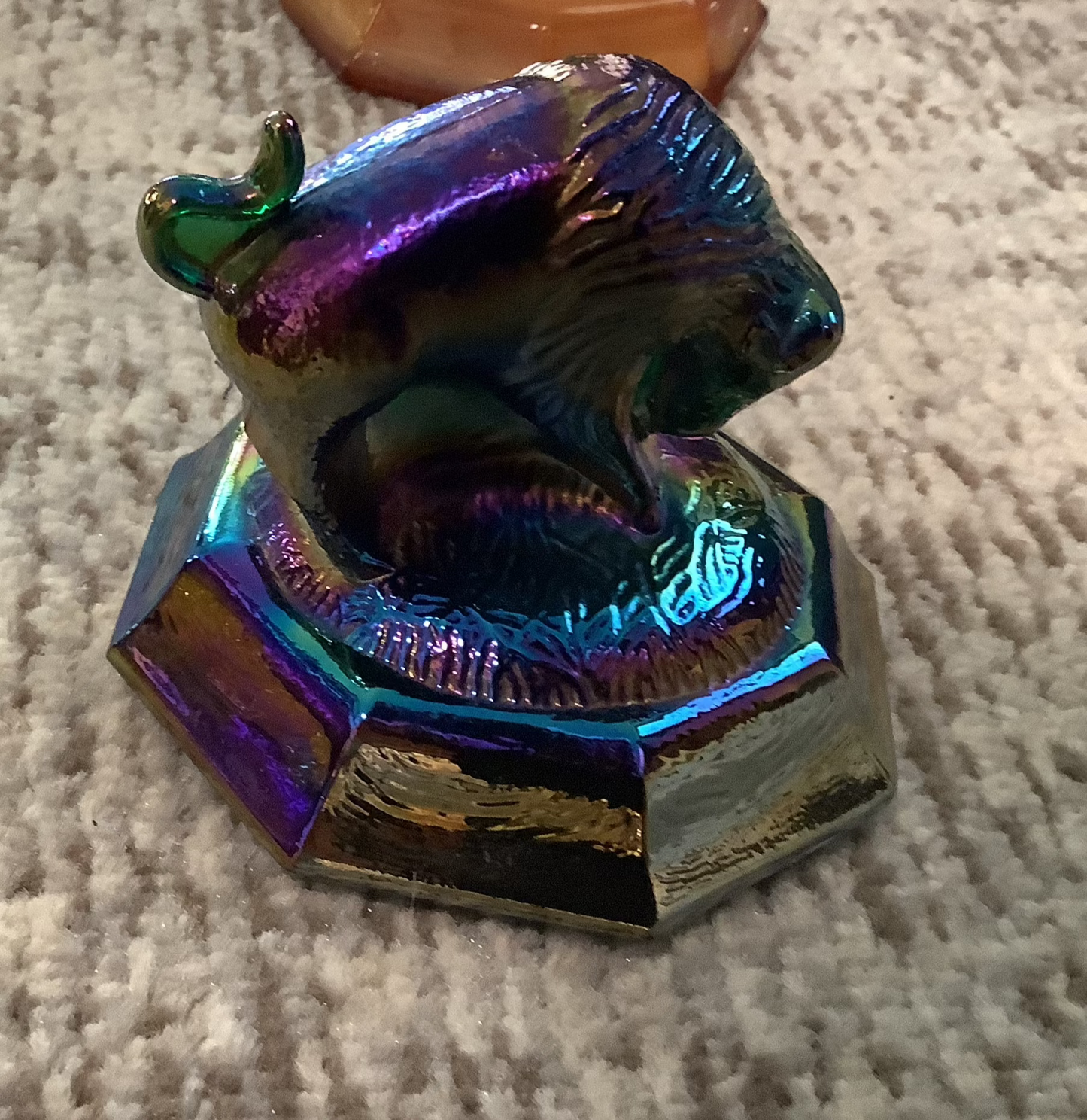 Antique (or close) Joe St. Clair - Glass Buffalo Paperweights