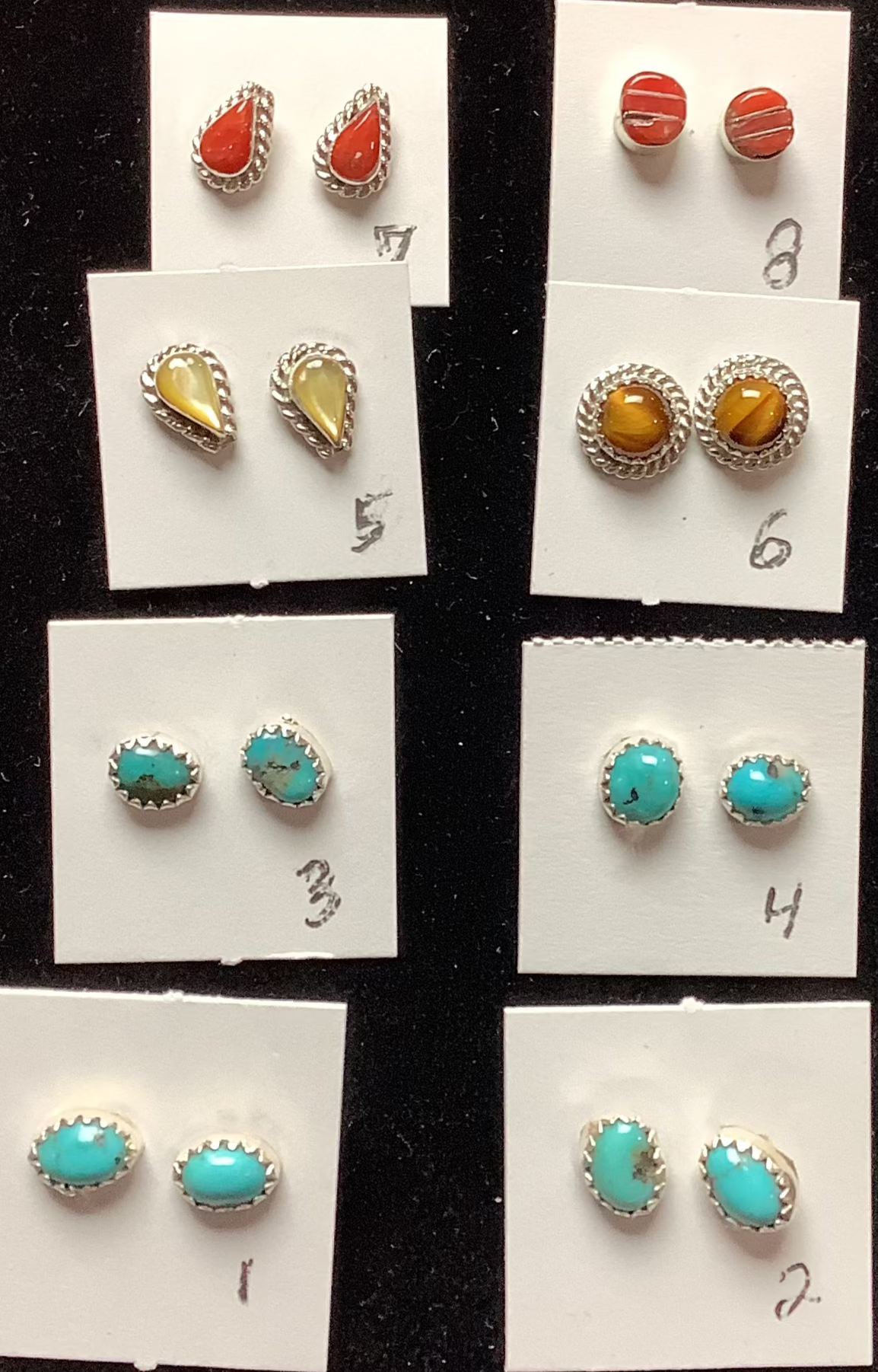 WHOLESALE LOT #33 - Silver Pearl Ranch - Tiny Delicate Showy "Real" stud earrings (Copy)