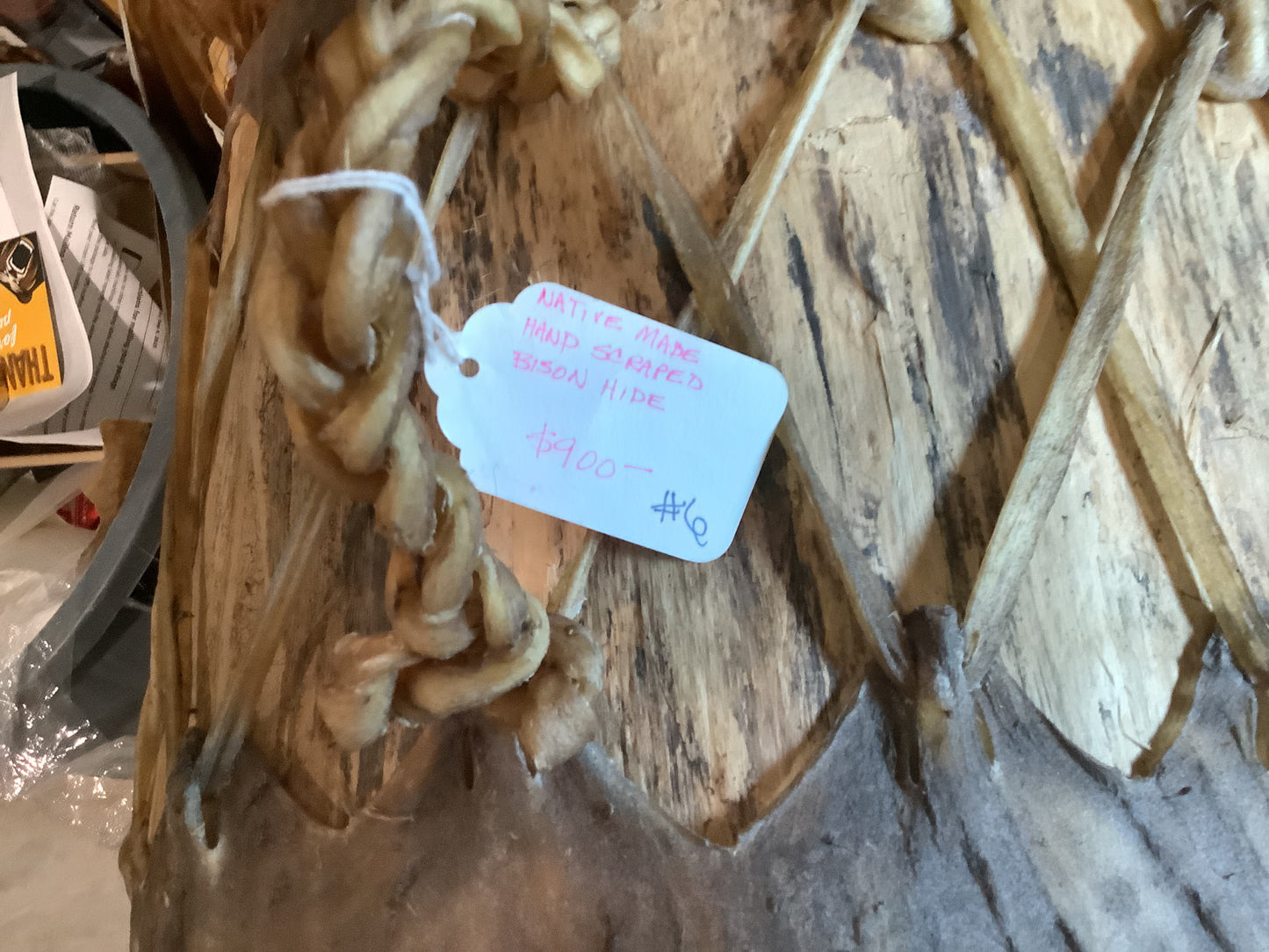 Hand Scraped Bison Hide Native style drum