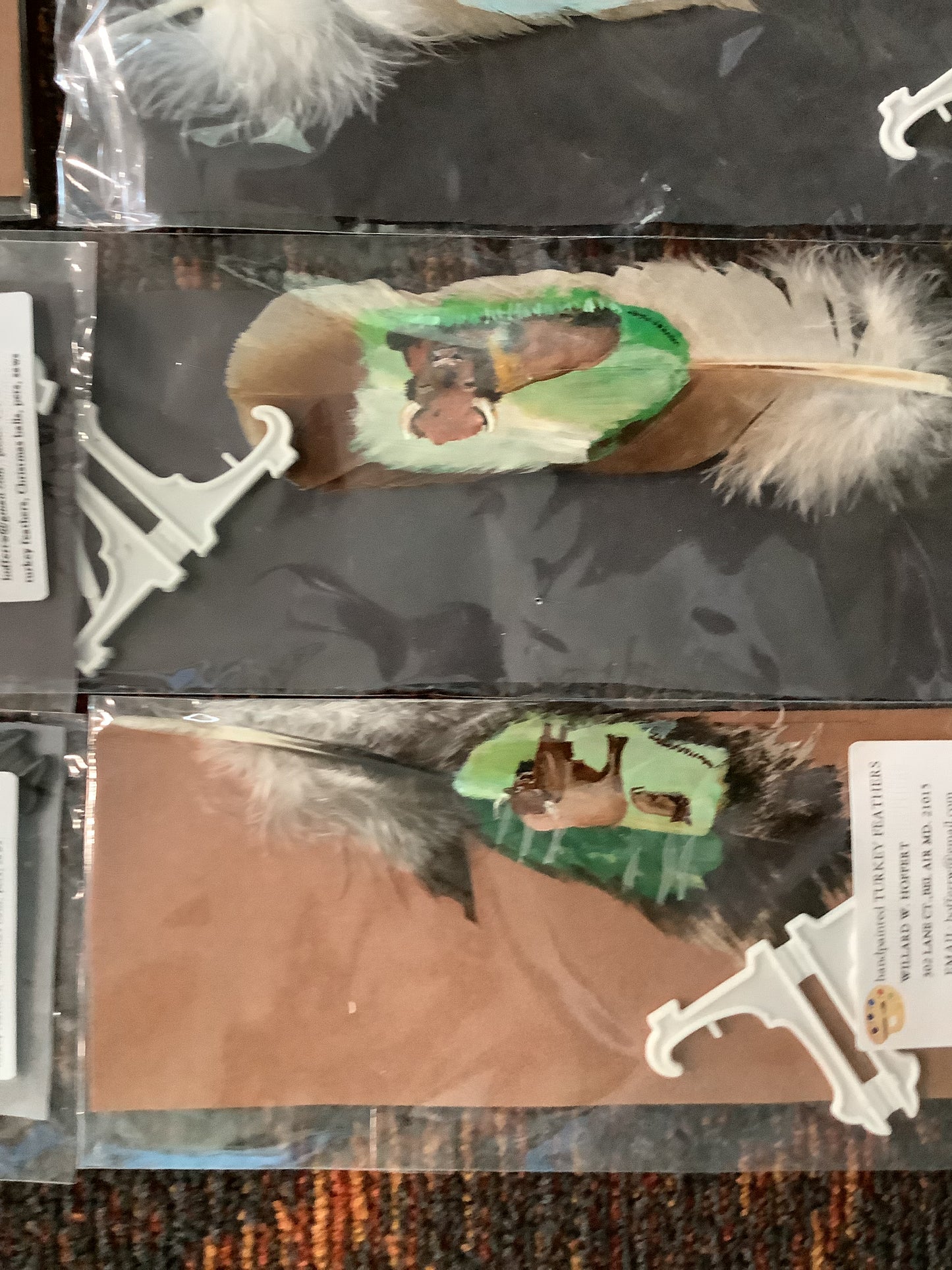 WHOLESALE LOT #15 - Gifting Feathers - Hand Painted on Turkey quills by Will Hoffert