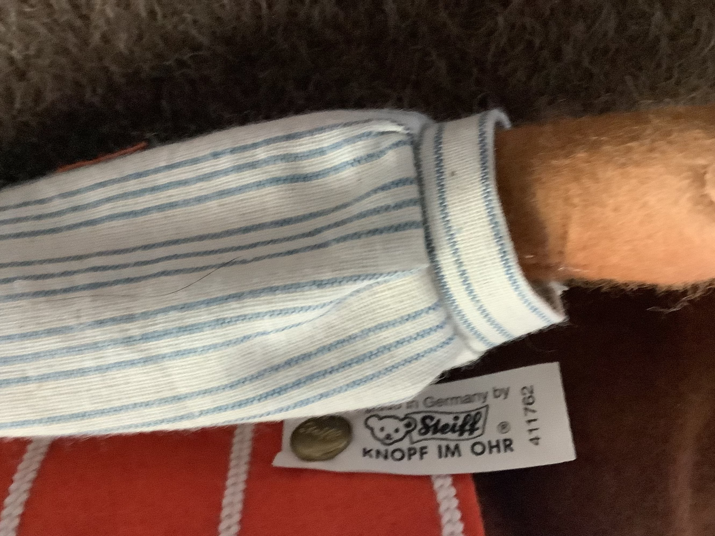 Steiff Felt Indian Doll  and White Buffalo, Limited Edition 1998,