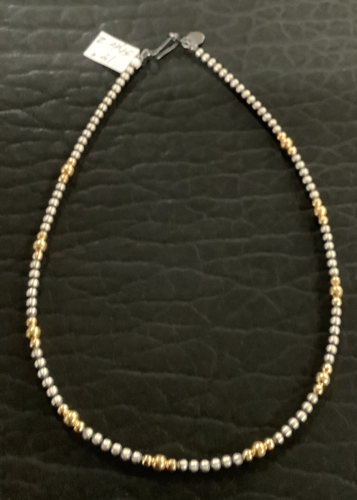 Silver Pearl Ranch - "Silver & Gold" - mixed Navajo Pearls and 18 ct gold plate beading.