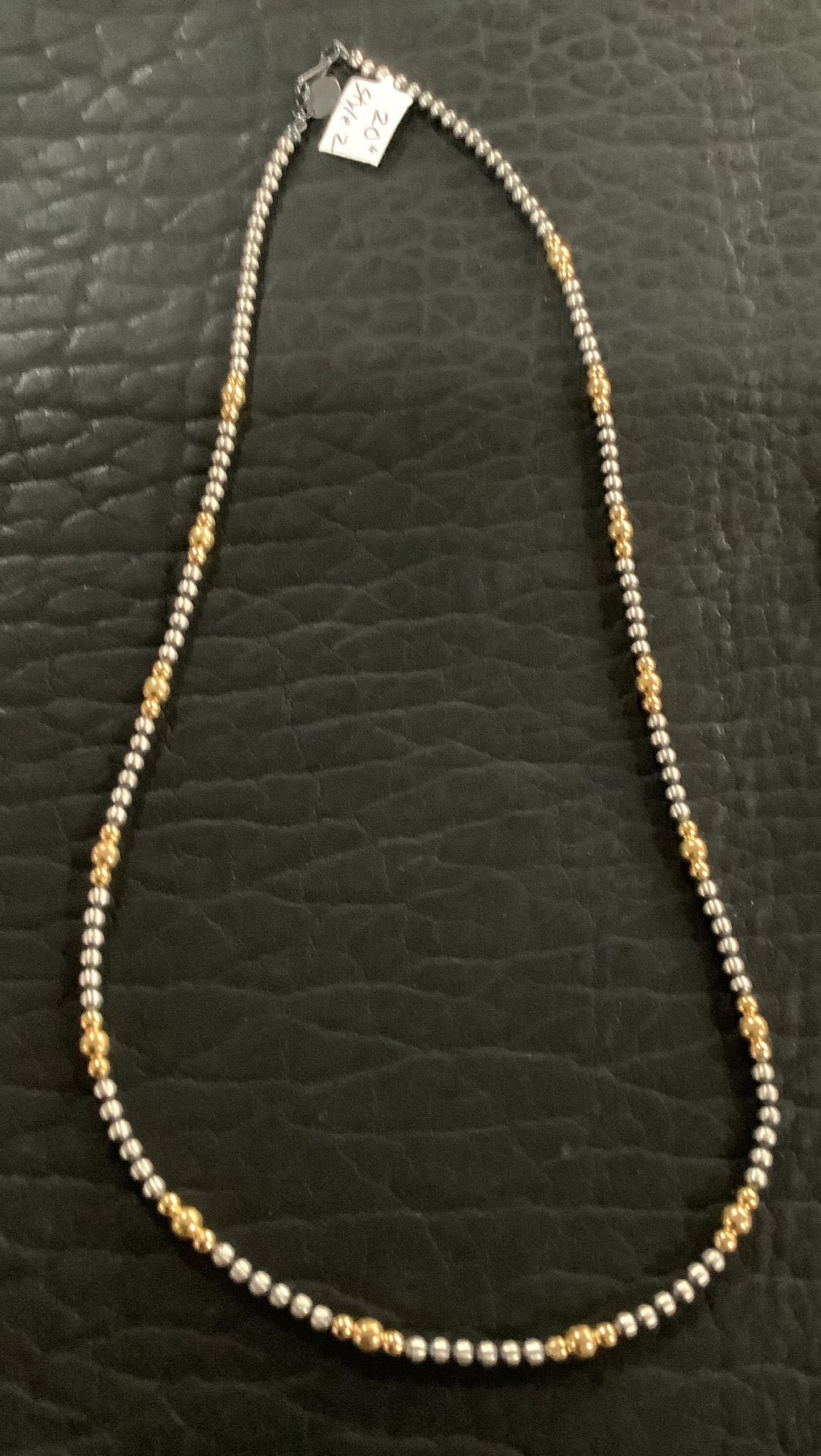 Silver Pearl Ranch - "Silver & Gold" - mixed Navajo Pearls and 18 ct gold plate beading.