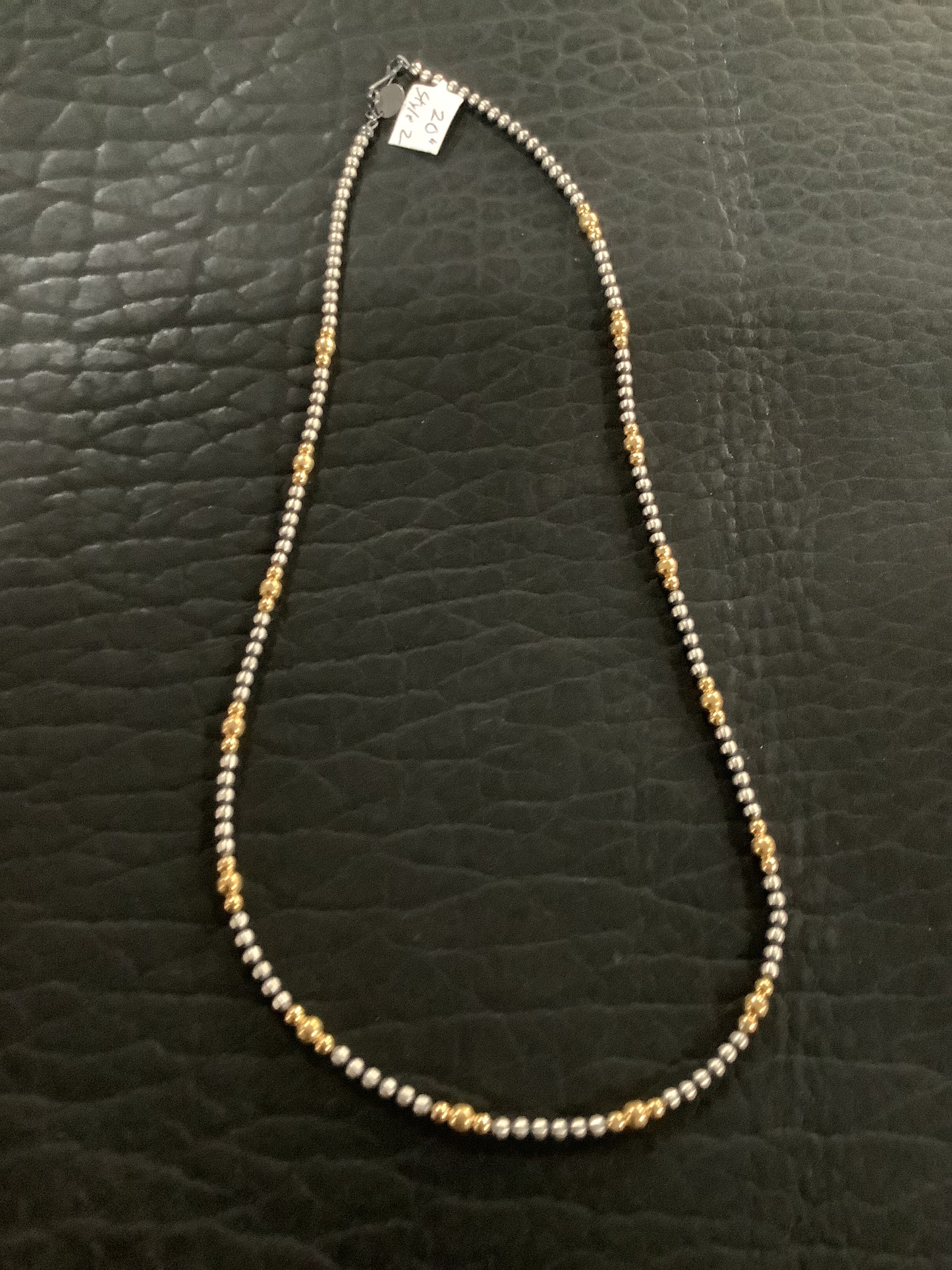 Silver Pearl Ranch - "Silver & Gold" - mixed Navajo Pearls and 18 ct gold plate beading.