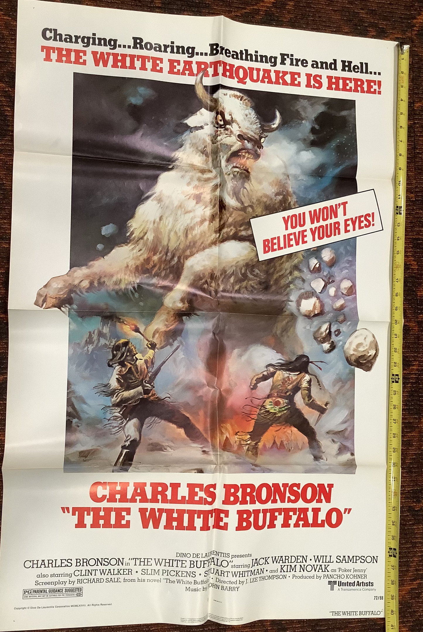 Original Charles Bronson - The White Buffalo - 1977 movie poster - American/English version
