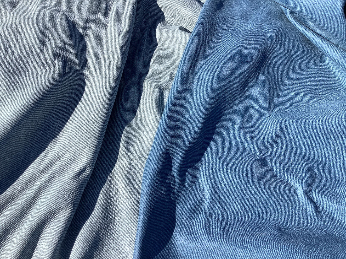 Footskins Bison Leather and Denim Look Calf - Hi-Top Moc