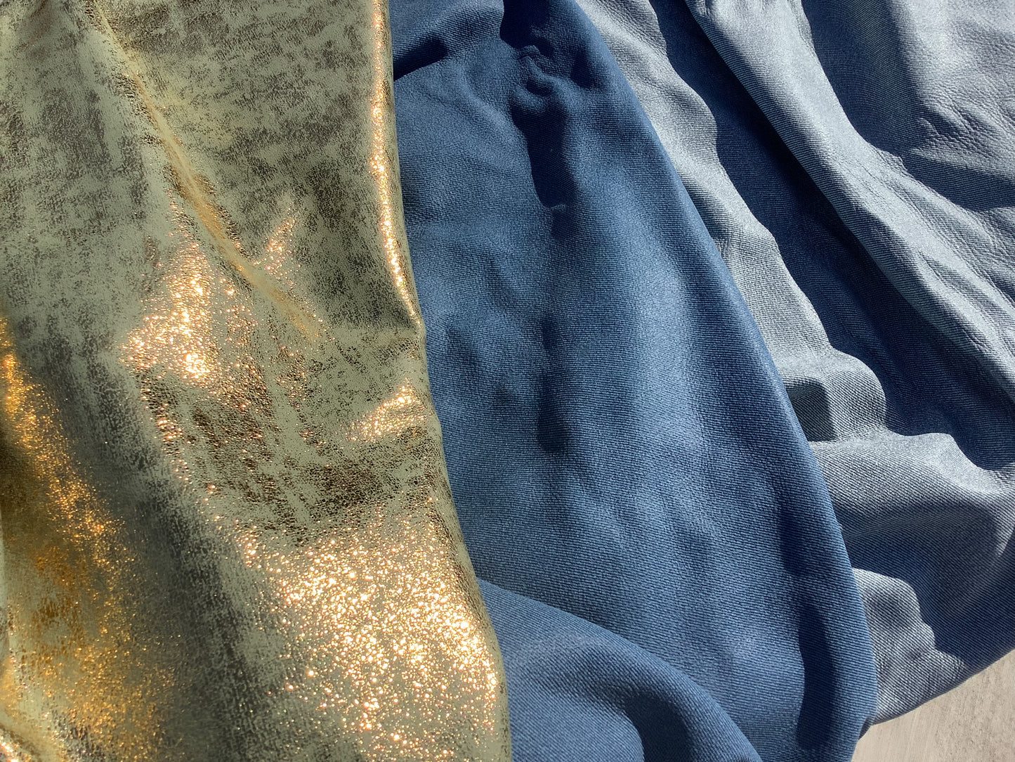 Footskins Bison Leather and Denim Look Calf - Hi-Top Moc