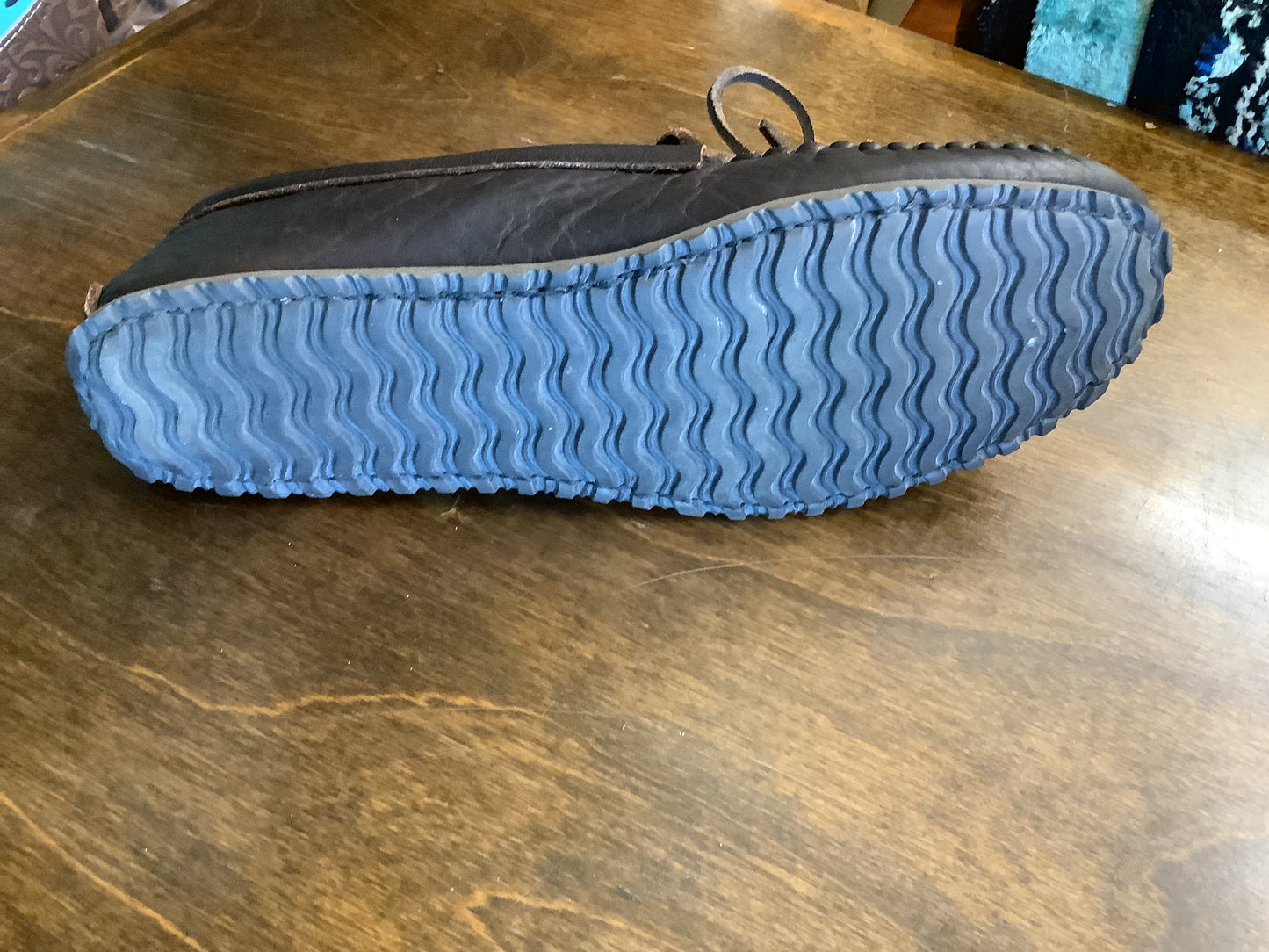 "Herd Wear" - bison leather/"Flex-rubber" sole men's house and yard shoe.  Style B-4475-CFS