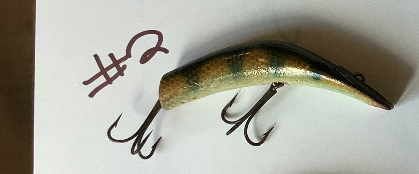 Kautzsky's  "LAZY IKE" swim baits.
