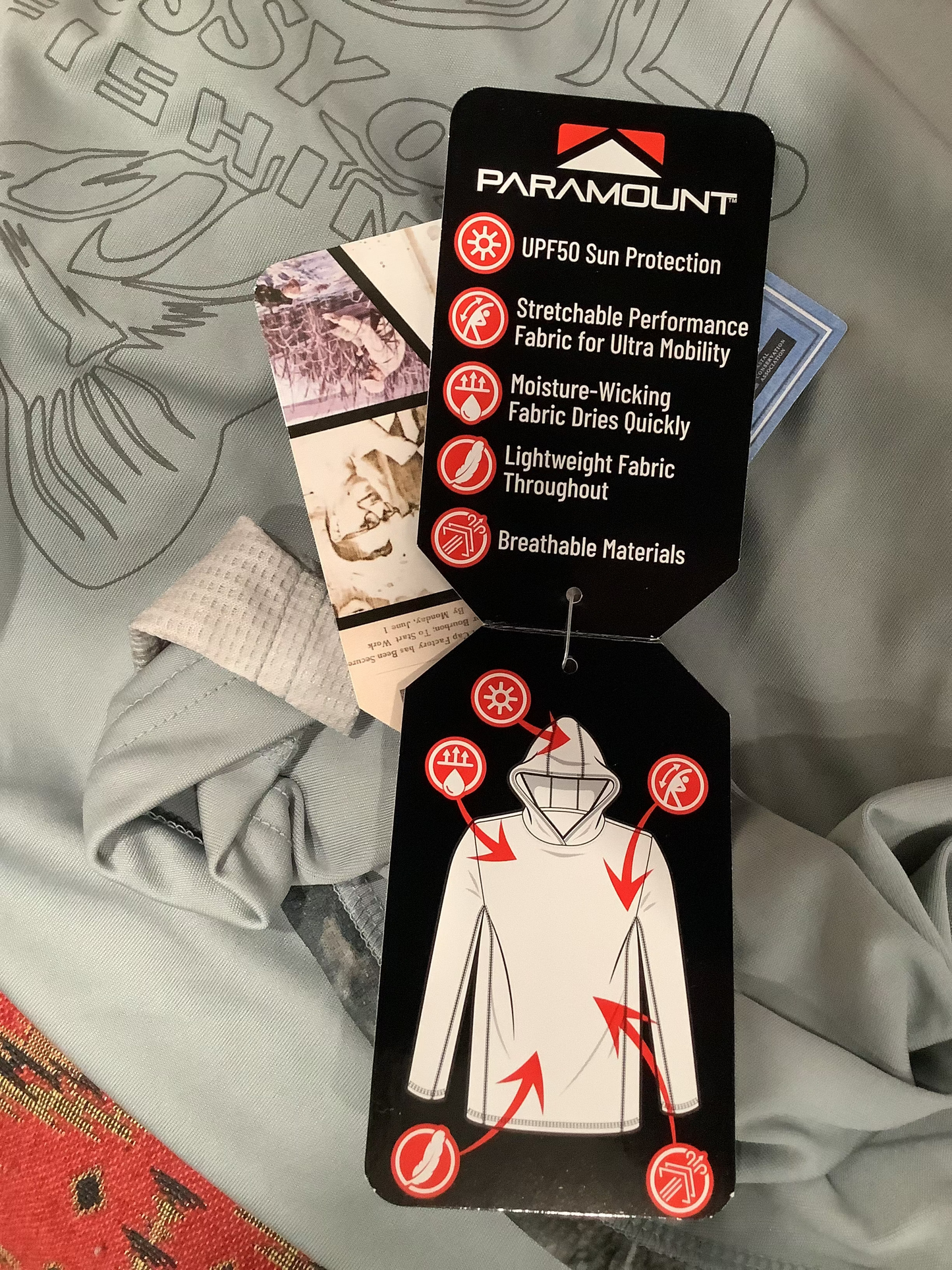Mens sized silver/grey w/camo fishing, working, casual, poly blend sun shirts