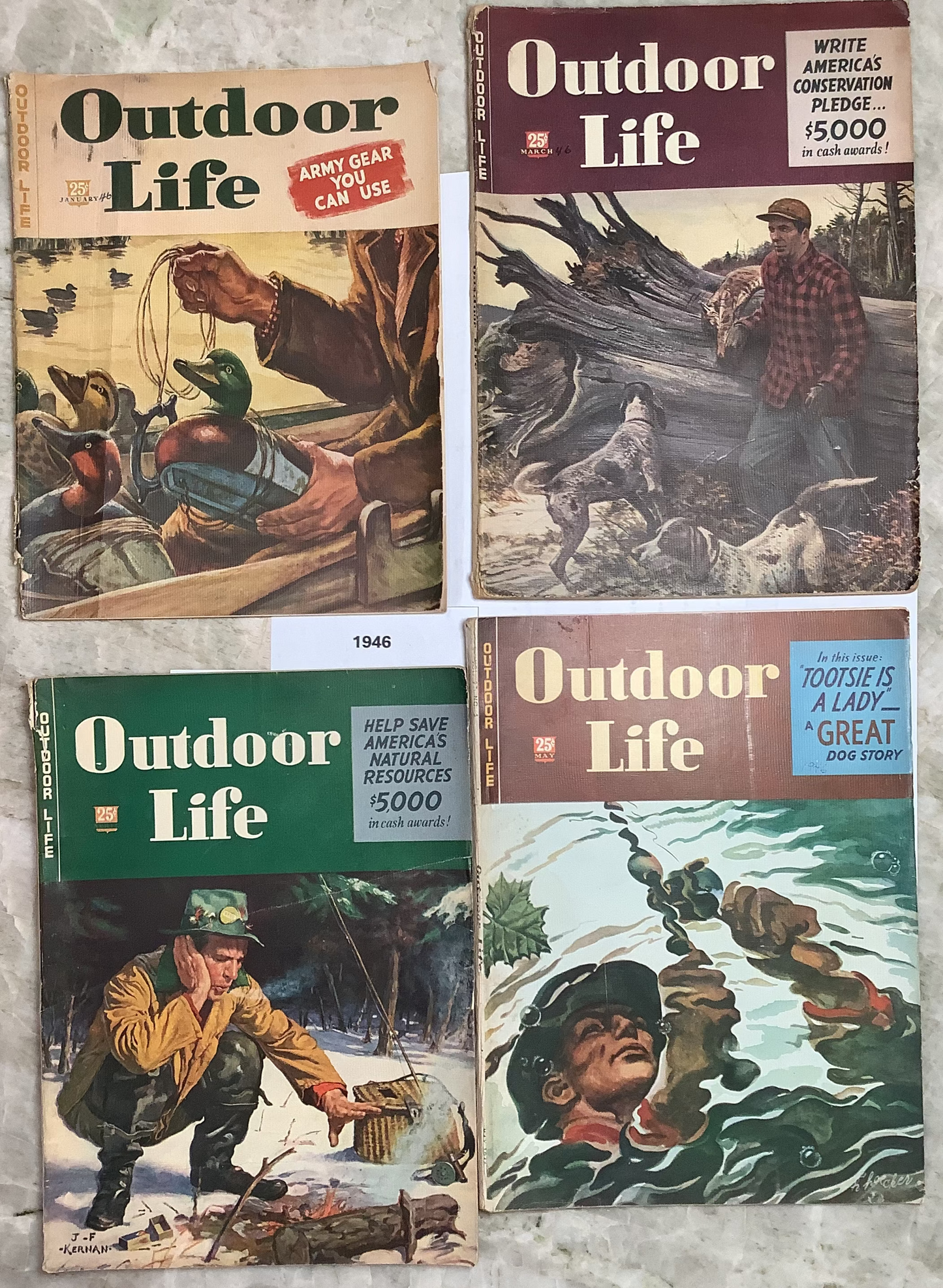 Old "Outdoor Life" magazines