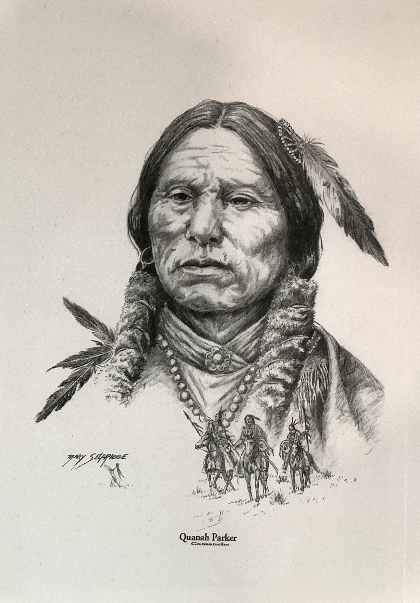Quanah Parker Drawing - Mary Selfridge