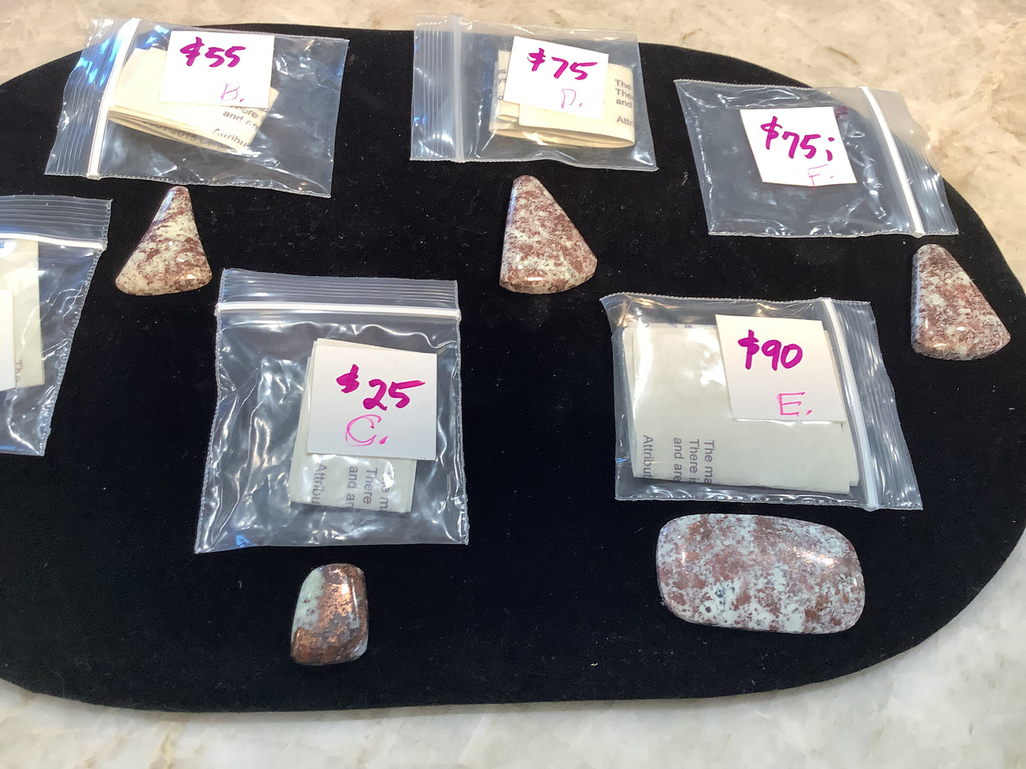 Campbellite Cabochons ....Rare Gemstones