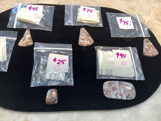 Campbellite Cabochons ....Rare Gemstones