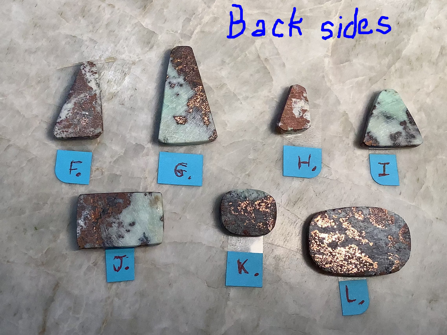 Campbellite Cabochons ....Rare Gemstones