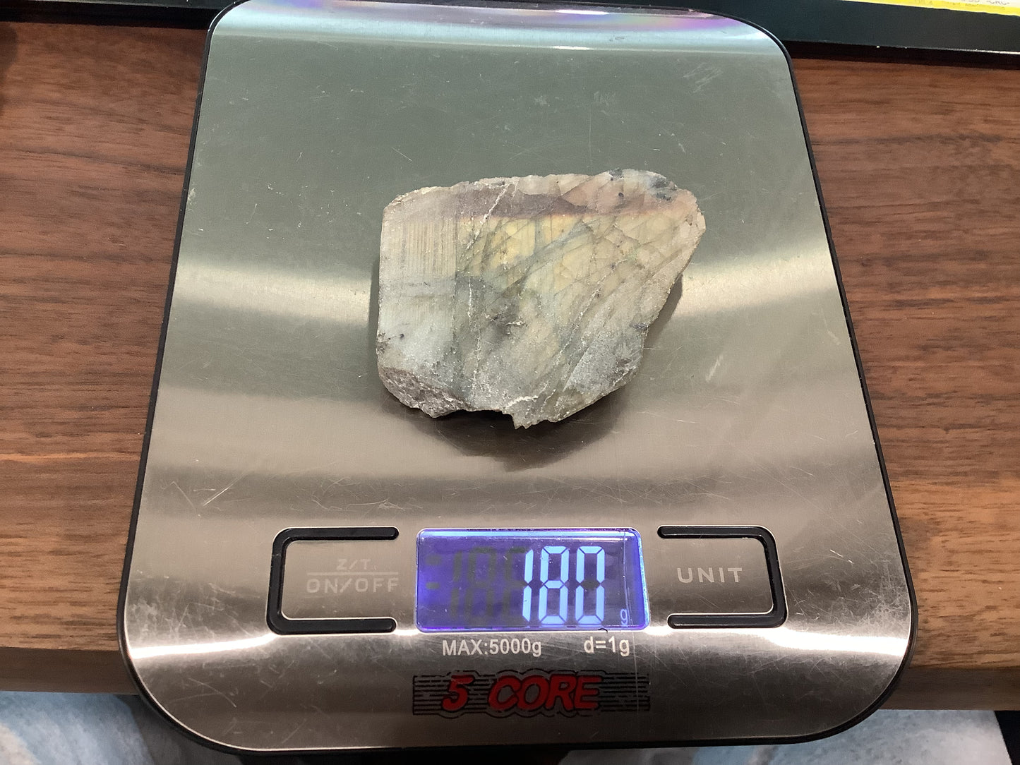 Labradorite slabs - unpolished and photographed wet