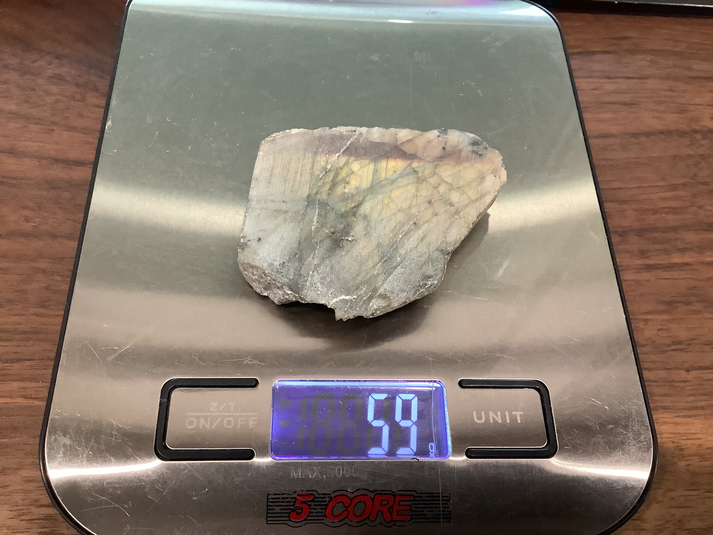 Labradorite slabs - unpolished and photographed wet
