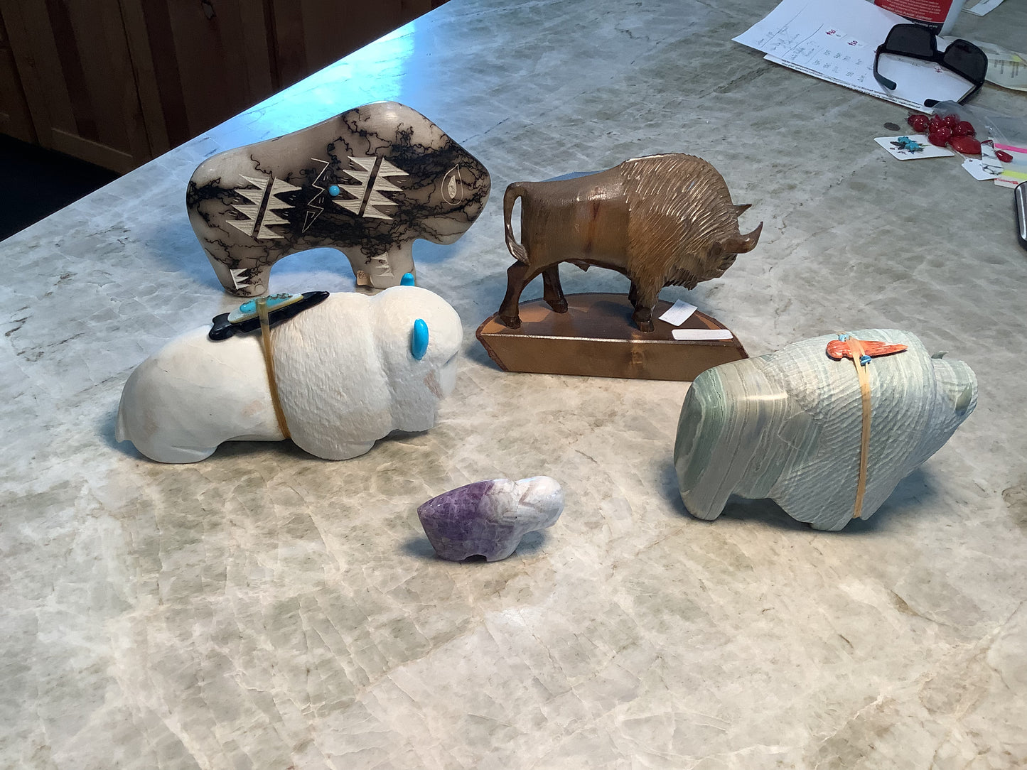 The bison herd .... in several different mediums
