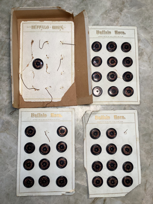 "Buffalo Horn" antique buttons