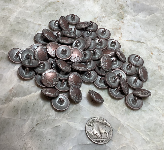 Reproduction Buffalo Nickel buttons - 5/8"