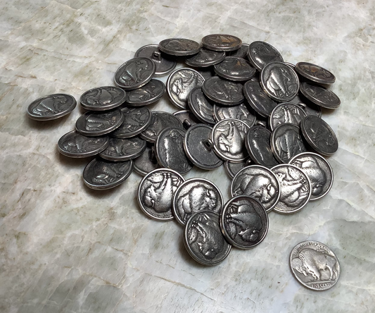 Buffalo Image buttons - 5/8" and 7/8"