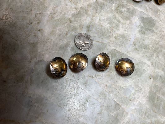 Gold Plated buffalo nickel buttons