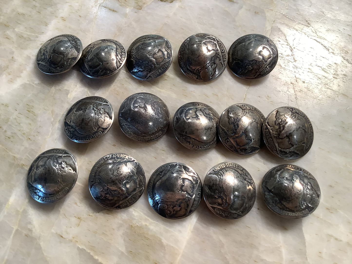 Authentic Buffalo Nickel Buttons