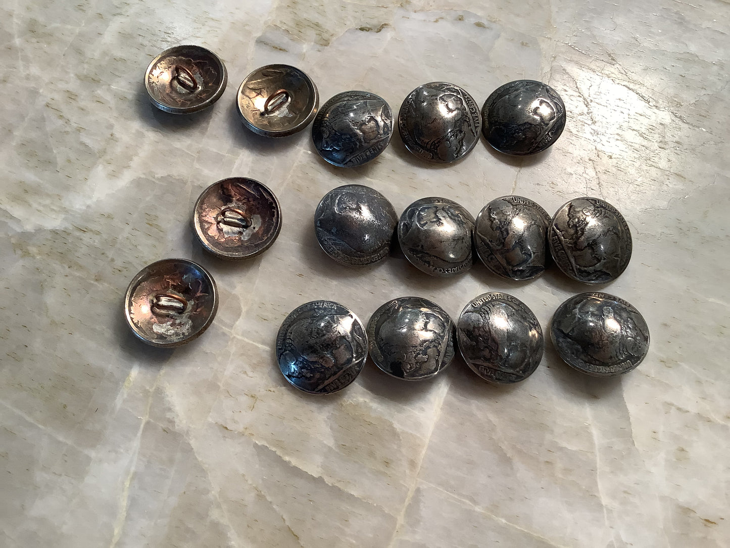 Authentic Buffalo Nickel Buttons