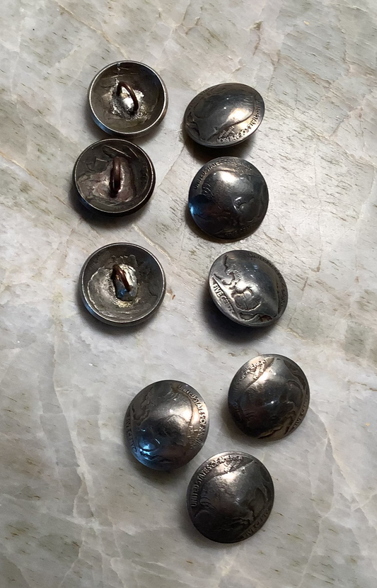 Authentic Buffalo Nickel Buttons