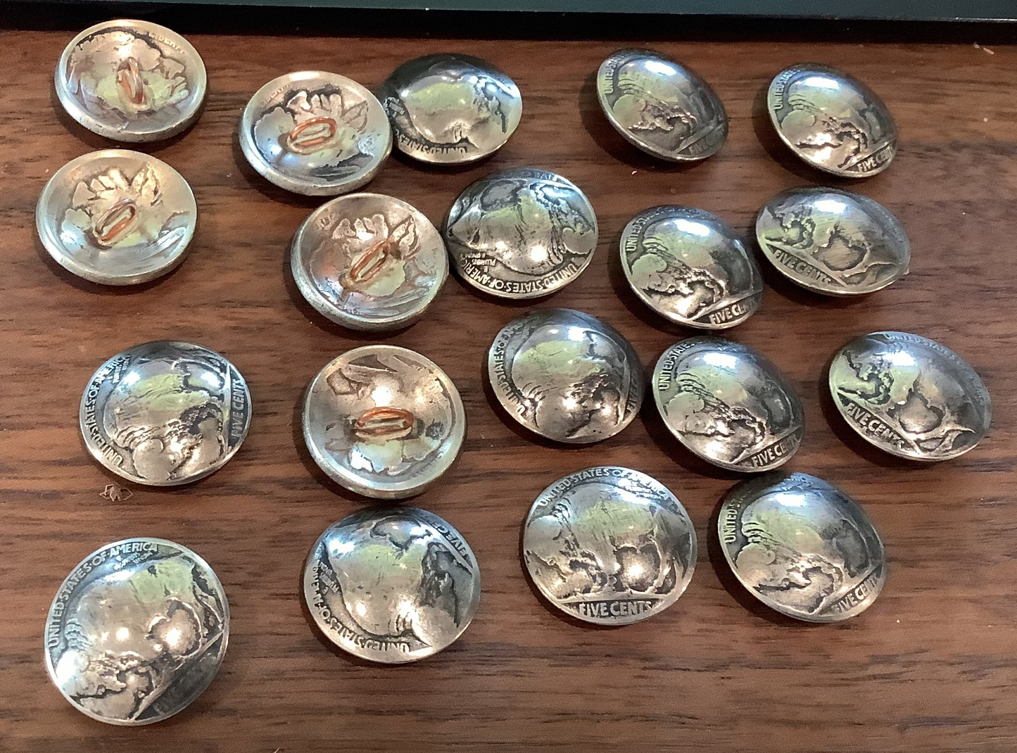 Authentic Buffalo Nickel Buttons