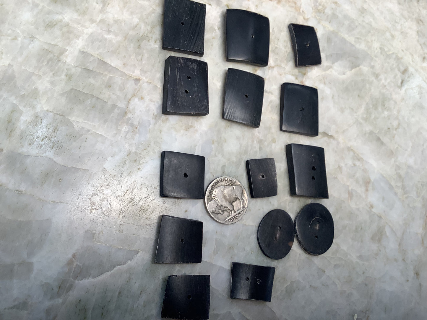 Hand Made bison horn buttons