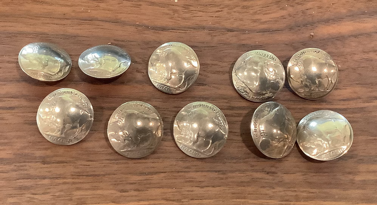 Authentic Buffalo Nickel Buttons