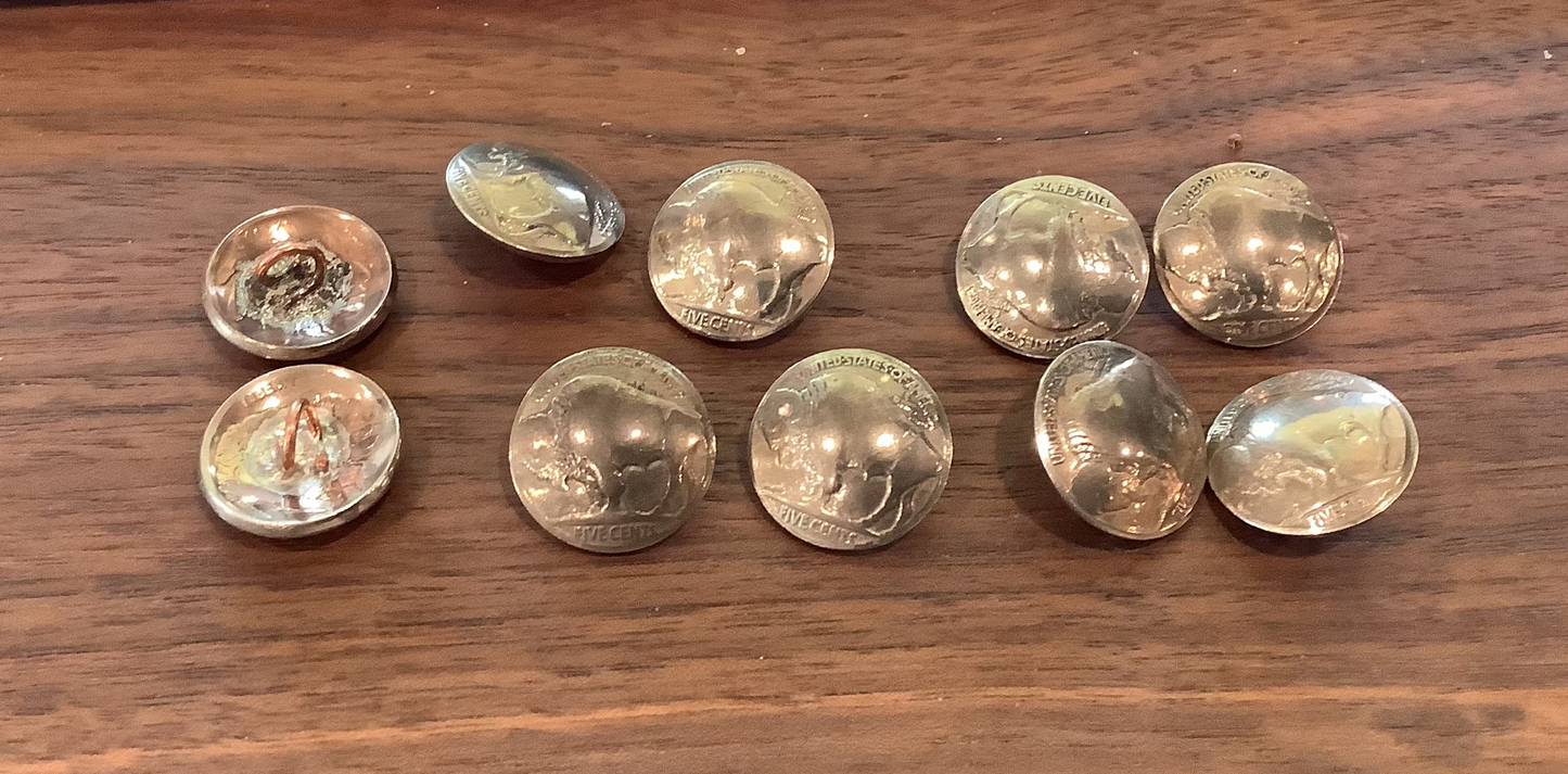 Authentic Buffalo Nickel Buttons