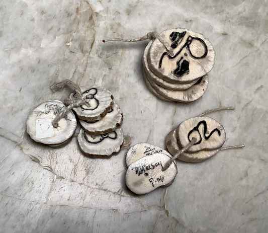 Artist signed - Handmade Horn and Bone Buttons