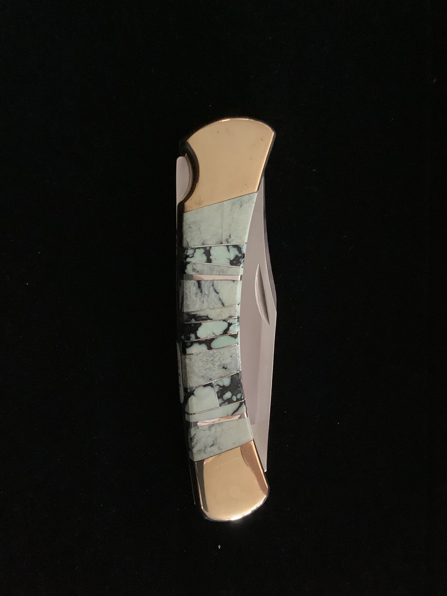 Classic folding knifes with Hand Made Turquoise scales.