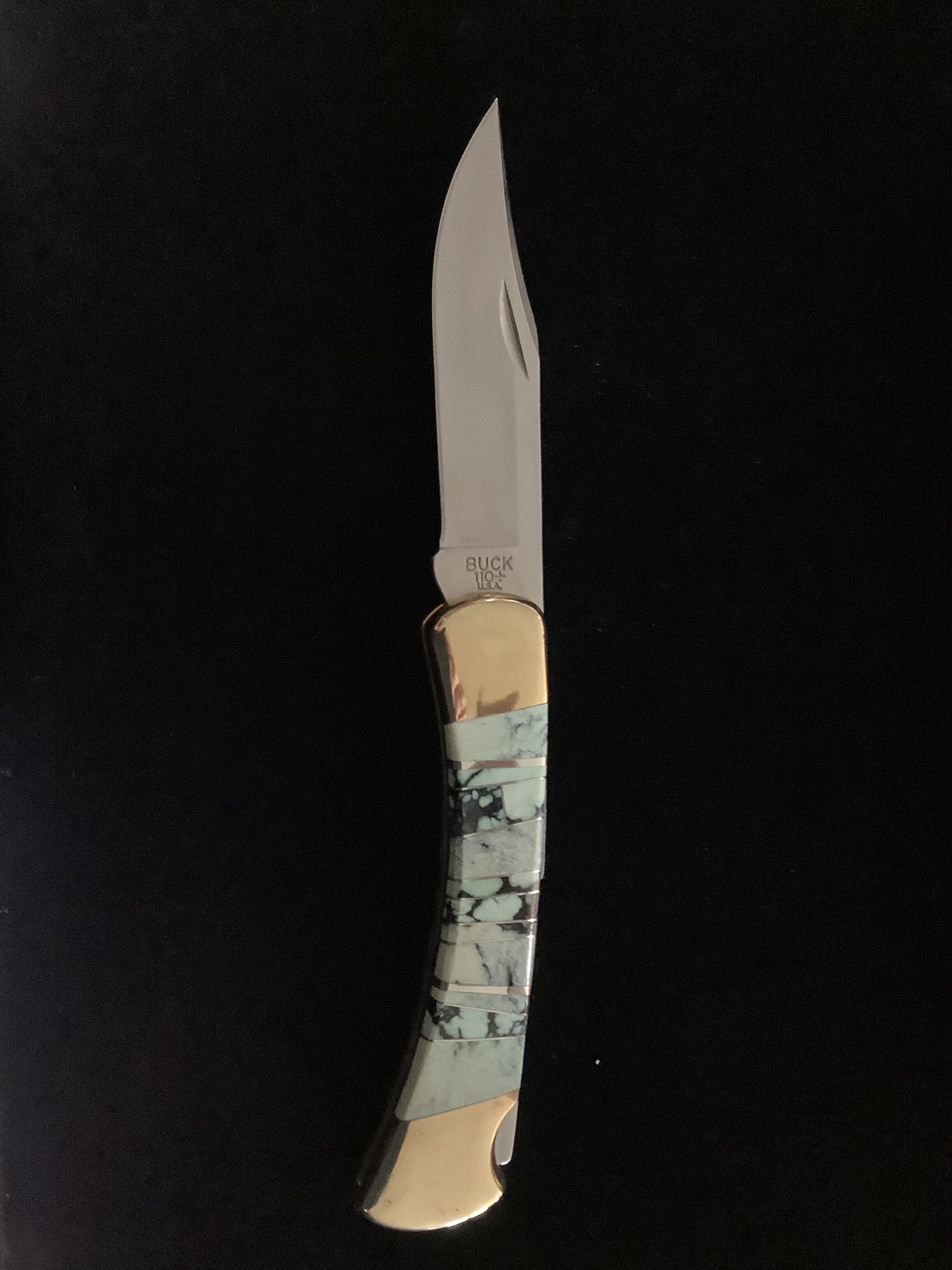 Classic folding knifes with Hand Made Turquoise scales.