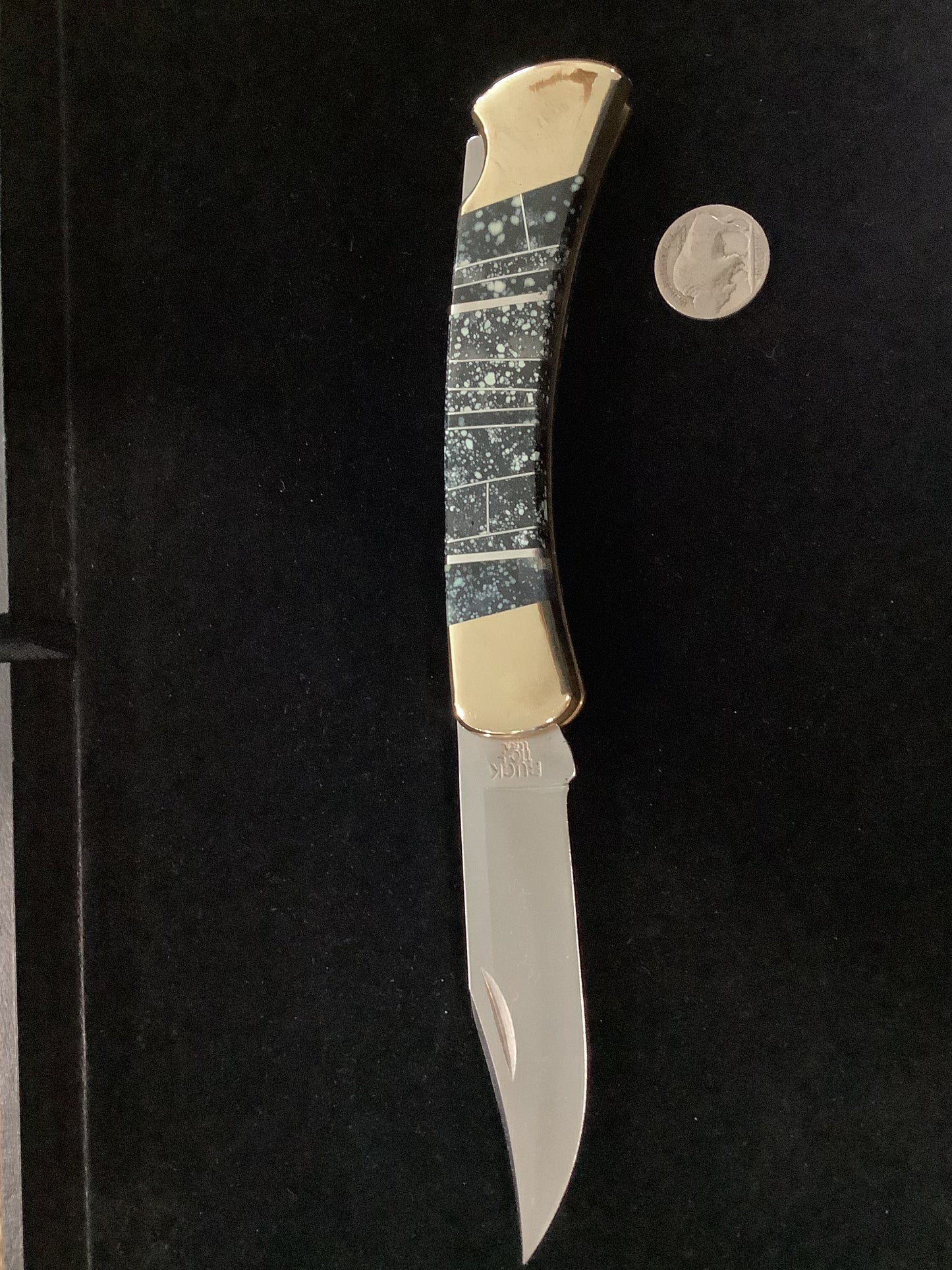 Classic folding knifes with Hand Made Turquoise scales.