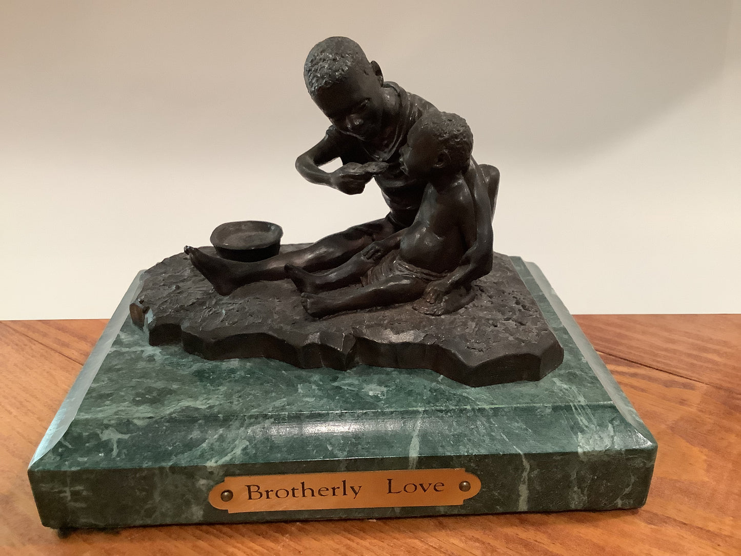 "Brotherly Love" - Robert Sommers bronze on marble