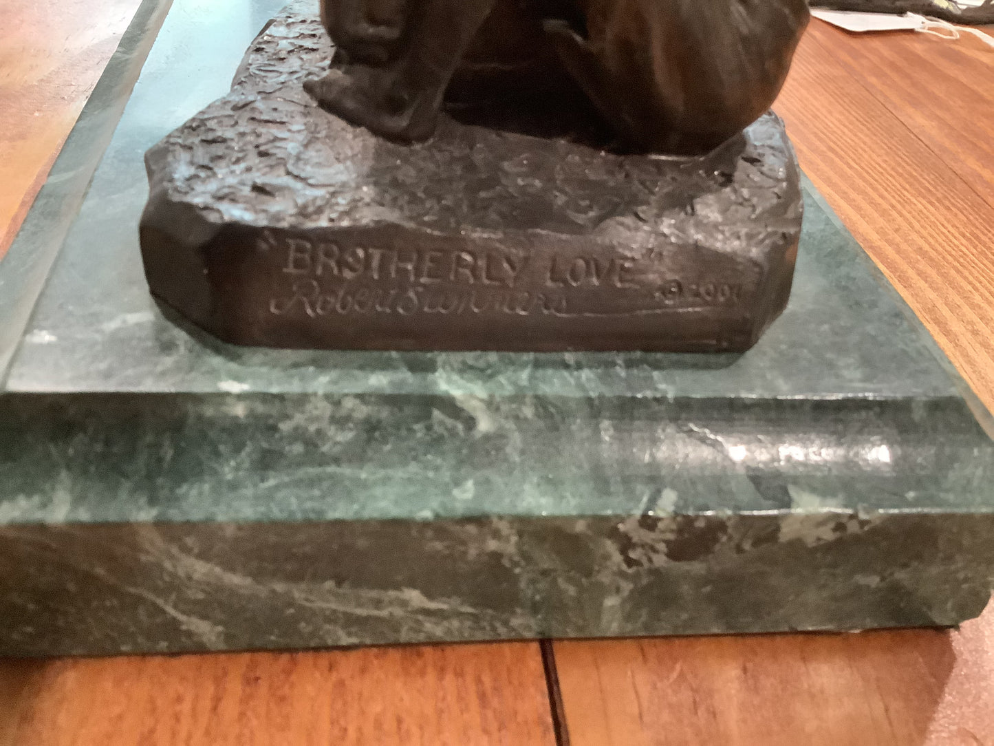 "Brotherly Love" - Robert Sommers bronze on marble
