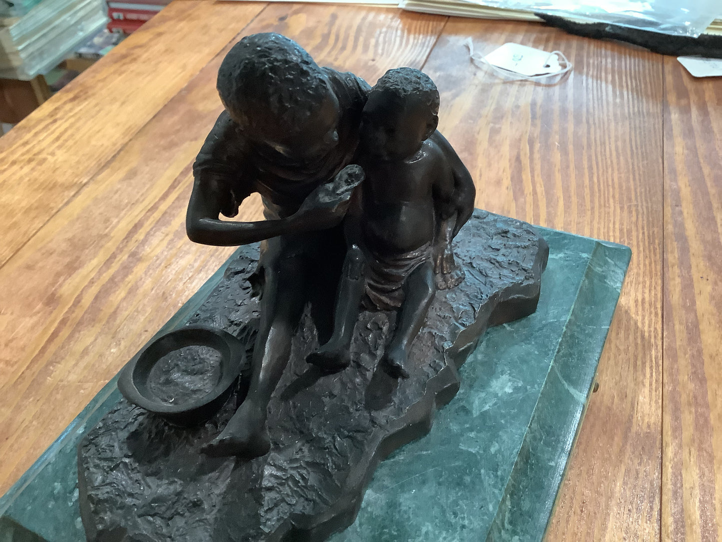 "Brotherly Love" - Robert Sommers bronze on marble