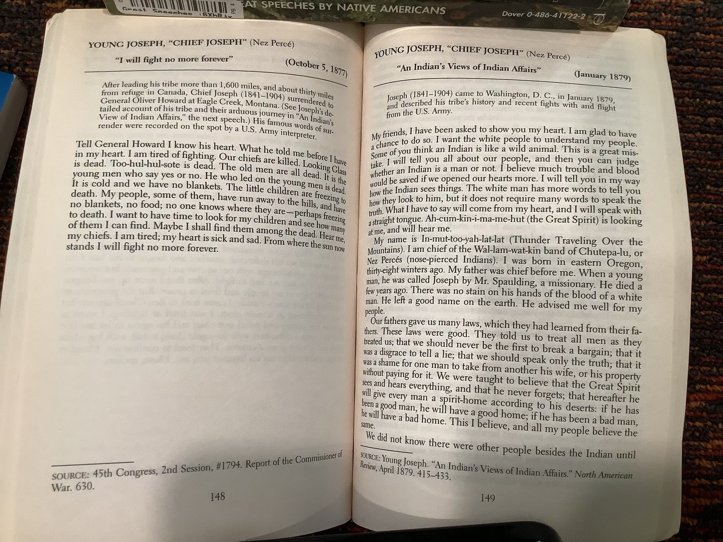 BOOKS - Great Speeches by Native Americans