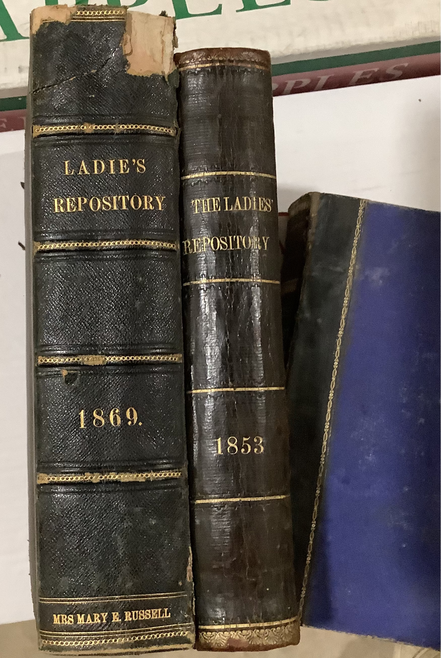 BOOKS - 3 volumes of "Ladies Repository; 1852, 1853 and 1869
