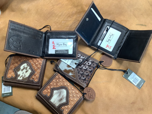 WHOLESALE LOT #16 - 2 styles of Men's (or Ladies) tooled wallets